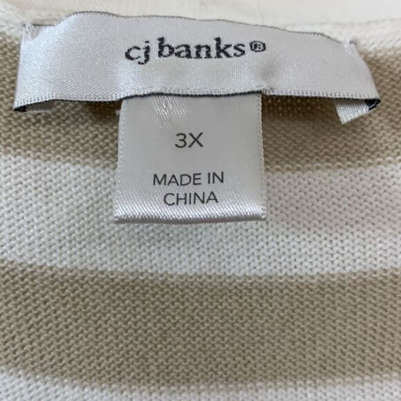 CJ Banks size 3XL button up striped cardigan NWOT - Picture 3 of 7